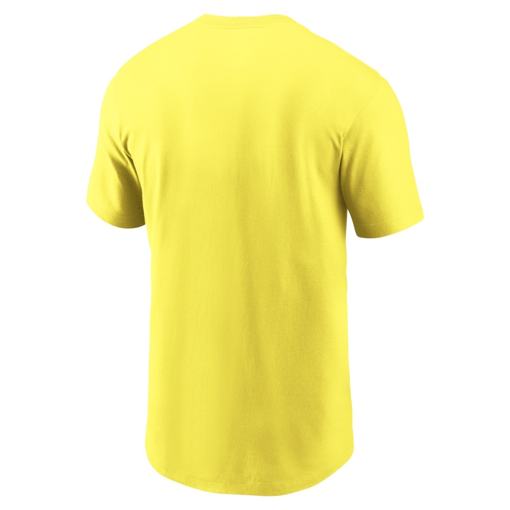 Classic Oregon O, Nike, Yellow, Crew Neck, Men, Unisex, 155gsm, Jersey-style fabric, T-Shirt, 839787